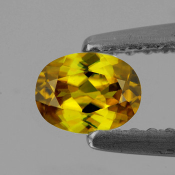 7x5.5 mm Oval 1.29cts AAA Luster Natural Rainbow Sparkles Intense Yellow Mali Garnet [Flawless-VVS]