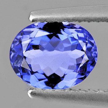 9x7 mm Oval 1.83cts AAA Fire Luster Natural Brilliant Purple Blue Tanzanite [Flawless-VVS]-Free Certificate