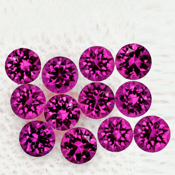 3.50 mm Round 12 pcs Natural Pinkish Purple Rhodolite Garnet [Flawless-VVS]