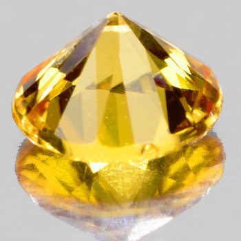 4.70 mm Round 1 piece AAA Fire Sparkles Natural Intense Yellow Sapphire [Flawless-VVS]