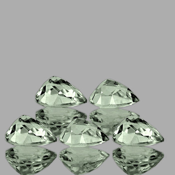 8x6 mm Pear 5 pieces AAA Luster Natural Sparkling Green Amethyst 'Prasiolite' [Flawless-VVS]