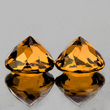 4.50 mm Round 2pcs AAA Fire Luster Natural Intense Golden Yellow Mali Garnet [Flawless-VVS]