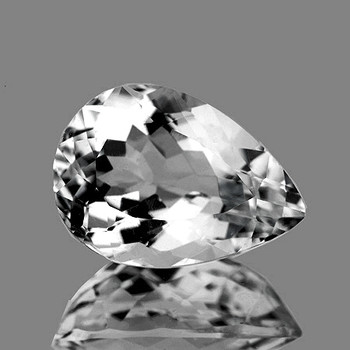 8.5x5.5 mm Pear 1 piece AAA Fire Luster Natural Brilliant White Beryl 'Goshenite' [IF-VVS]