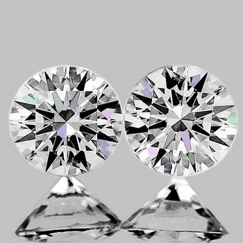 2.00 mm Round 2pcs Color D-F Natural White Diamond [VVS]- AAA GRADE