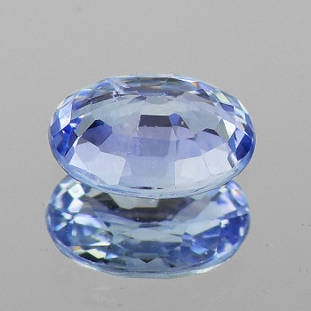 6x4 mm Oval 1 piece AAA Fire Luster Natural Sparkling Soft Blue Sapphire [Flawless-VVS]