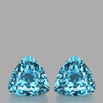 7.00 mm Trillion 2pcs AAA Luster Natural Sky Blue Topaz [Flawless-VVS]
