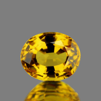 6.5x5.5 mm Oval 0.85ct AAA Fire Luster Natural Top Intense Yellow Sapphire [Flawless-VVS]-AAA Grade