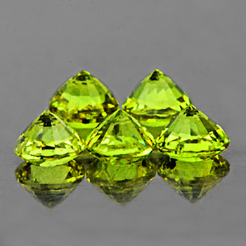 3.20 mm Round 5 pcs Rainbow Sparkles Natural Lime Green Demantoid Garnet [VVS]-Top Grade