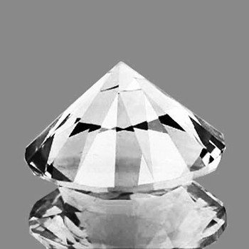 6.50 mm Round 1 piece AAA Fire Natural Diamond White Zircon [Flawless-VVS]-AAA Grade