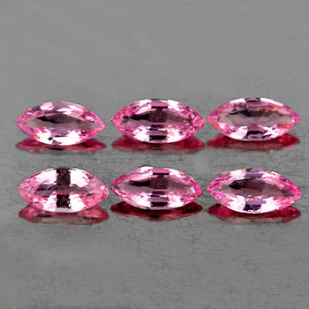 5x2.5 mm Marquise 6 pcs AAA Luster Natural Brilliant Pink Sapphire [Flawless-VVS]