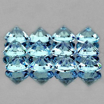 4.00 mm Round 12pcs AAA Luster Natural Sky Blue Topaz [Flawless-VVS]