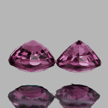 3.50 mm Round 2 pieces AAA Luster Natural Intense Pink Purple Mogok Spinel [Flawless-VVS]