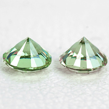 3.80 mm Round 2 pcs Natural Bright Yellowish Green Sapphire  [Flawless-VVS]