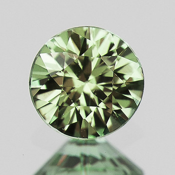 4.50 mm Round 0.46ct Extreme Brilliancy Natural AAA Unheated Yellow Green Sapphire [Flawless-VVS]