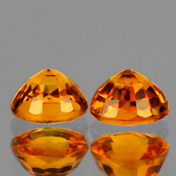 4.30 mm Round 2 pieces AAA Fire Sparkles Natural Golden Yellow Sapphire [Flawless-VVS]-AAA Grade