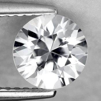 6.80 mm Round 1 piece AAA Fire Natural Diamond White Zircon [Flawless-VVS]-AAA Grade