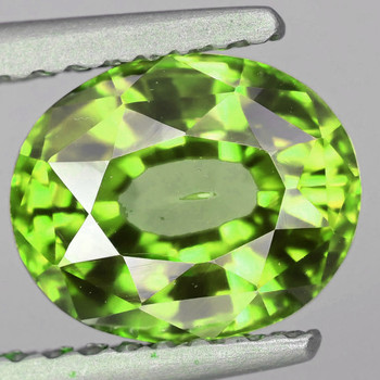 7x5 mm Oval 1.04cts Sparkling Luster Natural Brilliant Lemon Green Tourmaline [Flawless-VVS]