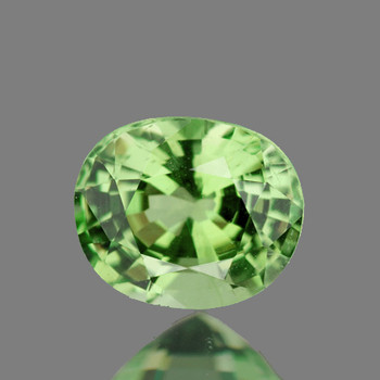 8x6 mm Oval 1.50cts Sparkling Luster Natural Brilliant Neon Green Tourmaline [Flawless-VVS]