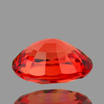 6x5 mm Oval 0.78ct AAA Fire Luster Natural Intense Orange Red Sapphire [VVS]