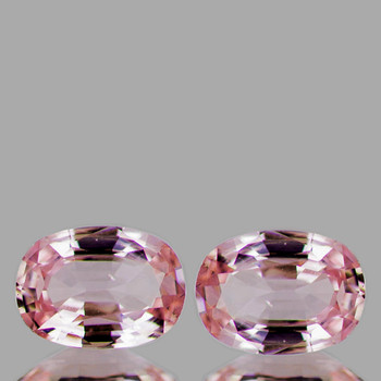 6x4 mm Oval 2 pcs Sparkling Natural Peach Pink Sapphire [Flawless-VVS]-Rare