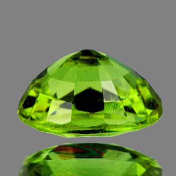 7.5x5.5 mm Oval 1.20cts Sparkling Luster Natural Brilliant Lemon Green Tourmaline [Flawless-VVS]