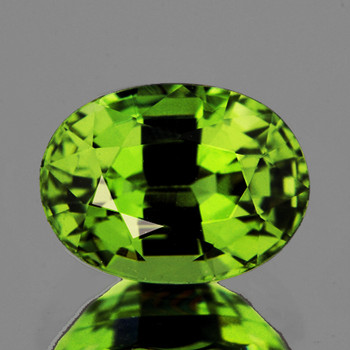 7.5x5.5 mm Oval 1.20cts Sparkling Luster Natural Brilliant Lemon Green Tourmaline [Flawless-VVS]