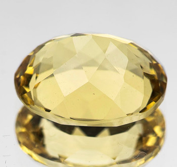 11x9 mm Oval 3.38ct Brilliant Luster Natural Golden Yellow Beryl 'Heliodor' [Flawless-VVS]
