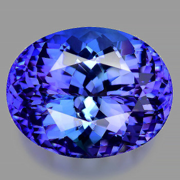 9.5x7.5 mm Oval 2.15cts AAA Fire Luster Natural Purple Blue Tanzanite [Flawless-VVS]-Free Certificate