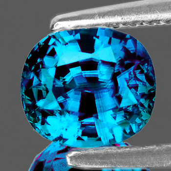 7x6 mm Oval 1.95cts AAA Superb Brilliancy Natural Electric Blue Zircon [Flawless-VVS]