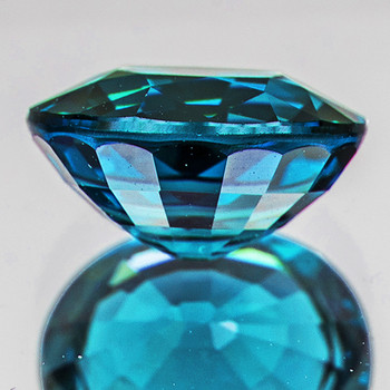 7.5x6.5 mm Oval 2.53cts AAA Superb Brilliancy Natural Electric Blue Zircon [Flawless-VVS]