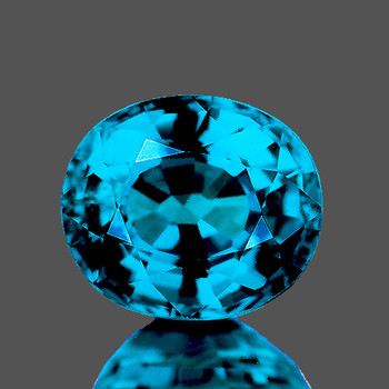 7x6 mm Oval 2.30cts AAA Superb Brilliancy Natural Electric Blue Zircon [Flawless-VVS]