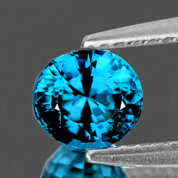 7x6 mm Oval 2.73cts AAA Superb Brilliancy Natural Electric Blue Zircon [Flawless-VVS]