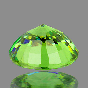 4.00 mm Round Step 1 piece Top Brilliancy Rainbow Sparkles Natural Green Demantoid Garnet [Flawless-VVS]