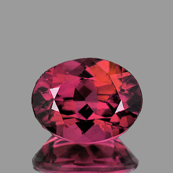 8x6 mm Oval 1.58ct AAA Fire Natural Cherry Pink Rhodolite Garnet [Flawless-VVS]