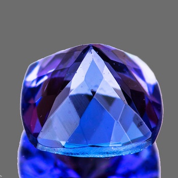 5.50 mm Cushion 0.75ct AAA Luster Natural Intense Purple Blue Tanzanite [Flawless-VVS]