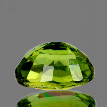 6.5x4.5 mm Oval 0.82ct Brilliant Natural Madagascar Yellow Green Sapphire [Flawless-VVS]