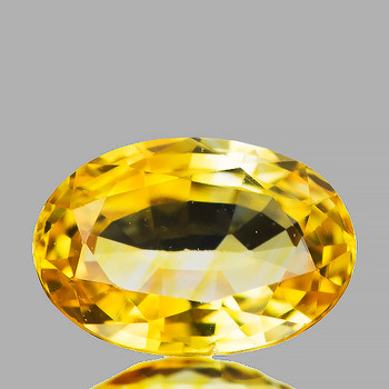 6.5x4.5 mm Oval 0.76cts Outstanding Fire Natural Yellow Sapphire [Flawless-VVS]