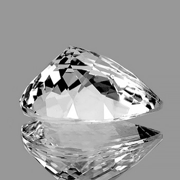 8x6 mm Pear 1 piece Fire Luster Natural White Beryl Goshenite [Flawless-VVS1]