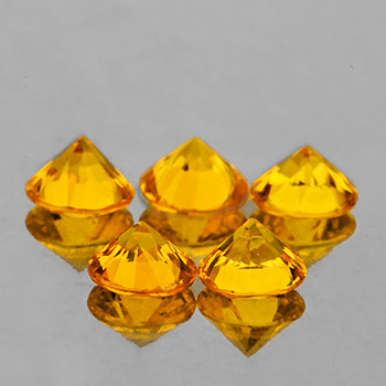 3.20 mm Round 5 pieces AAA Fire Natural Intense Yellow Sapphire [Flawless-VV 3.20 mm Round 5 pieces AAA Fire Natural Intense Yellow Sapphire [Flawless-VV