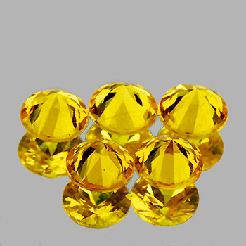 3.20 mm Round 5 pieces AAA Fire Luster Natural Yellow Sapphire [Flawless-VV 3.20 mm Round 5 pieces AAA Fire Luster Natural Yellow Sapphire [Flawless-VV