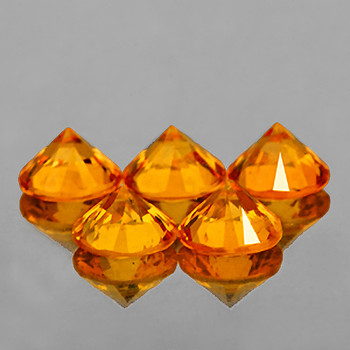 3.20 mm Round 5 pieces AAA Fire Natural Golden Yellow Sapphire [Flawless-VV 3.20 mm Round 5 pieces AAA Fire Natural Golden Yellow Sapphire [Flawless-VV