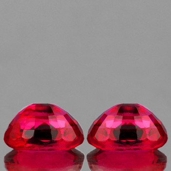 10x8 mm Oval 2 Pieces Top Luster Natural Red Mozambique Ruby [VVS-VS]-Top Color