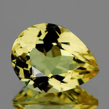 11.5x8 mm Pear 2.50ct AAA Luster Natural Golden Yellow Beryl 'Heliodor' [Flawless-VVS]