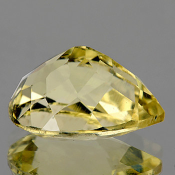 12x8.5 mm Pear 3.06ct AAA Luster Natural Intense Golden Yellow Beryl 'Heliodor' [Flawless-VVS]