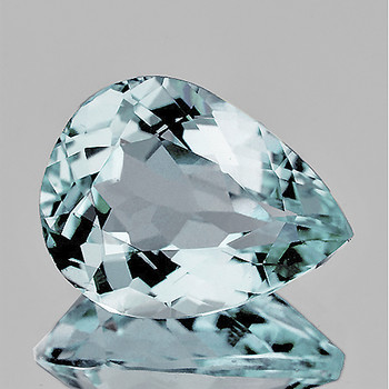 11x8 mm Pear 1 piece AAA Luster Natural Unheated Blue White Topaz [Flawless-VVS]
