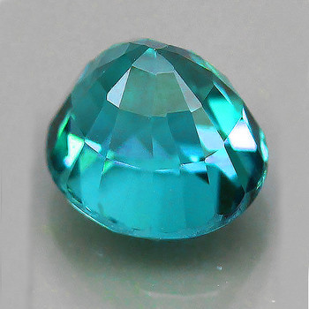 7x6 mm Oval 3.05cts Natural Brilliant Electric Blue Green Zircon [Flawless-VVS]
