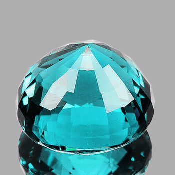 7x6 mm Oval 2.77cts Natural Brilliant Electric Blue Zircon [Flawless-VVS]