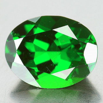 7x5 mm Oval 1 piece AAA Luster Natural Unheated Chrome Green Diopside [Flawless-VVS]