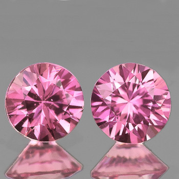 3.50 mm Round 2 pieces Machine Cut Natural Sakura Pink Mahenge Spinel [Flawless-VVS]-Rare