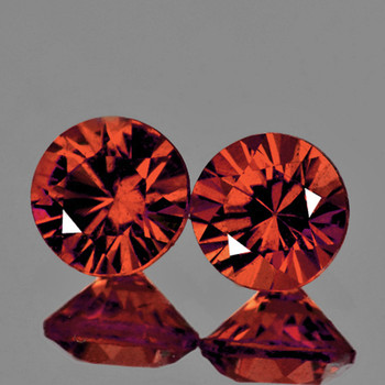 3.70 mm Round 2pcs Sparkling Natural Champagne Orange Mogok Spinel [Flawless-VVS]